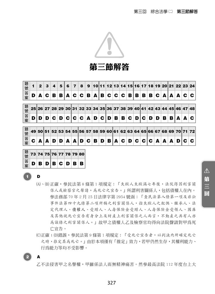 好真模擬考-2026律師、司法官第一試預覽7